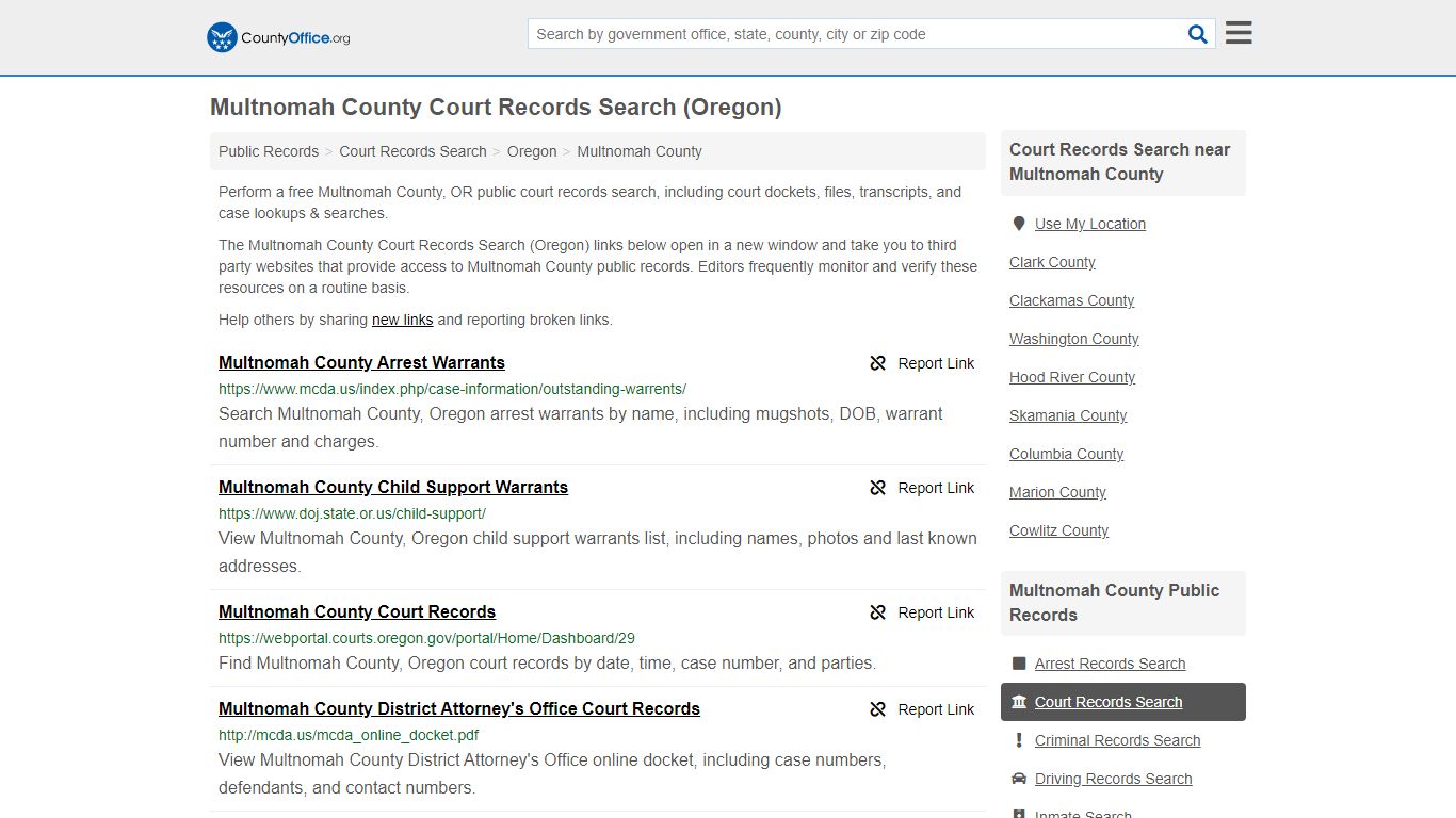 Court Records Search - Multnomah County, OR (Adoptions ...